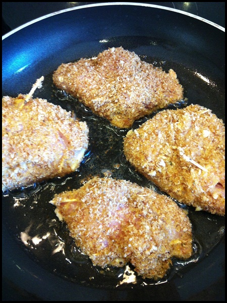 Quick pan-fried Turkey Kiev