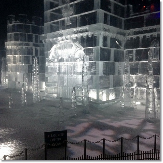 Winter Wonderland - impressive (and cold!) Ice Castle