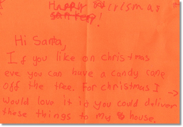 The Bug's letter to Santa